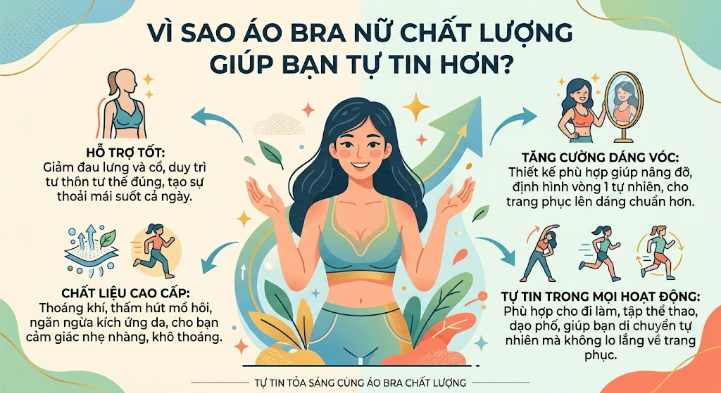 Vì Sao Áo Bra Nữ Chất Lượng Giúp Bạn Tự Tin Hơn?