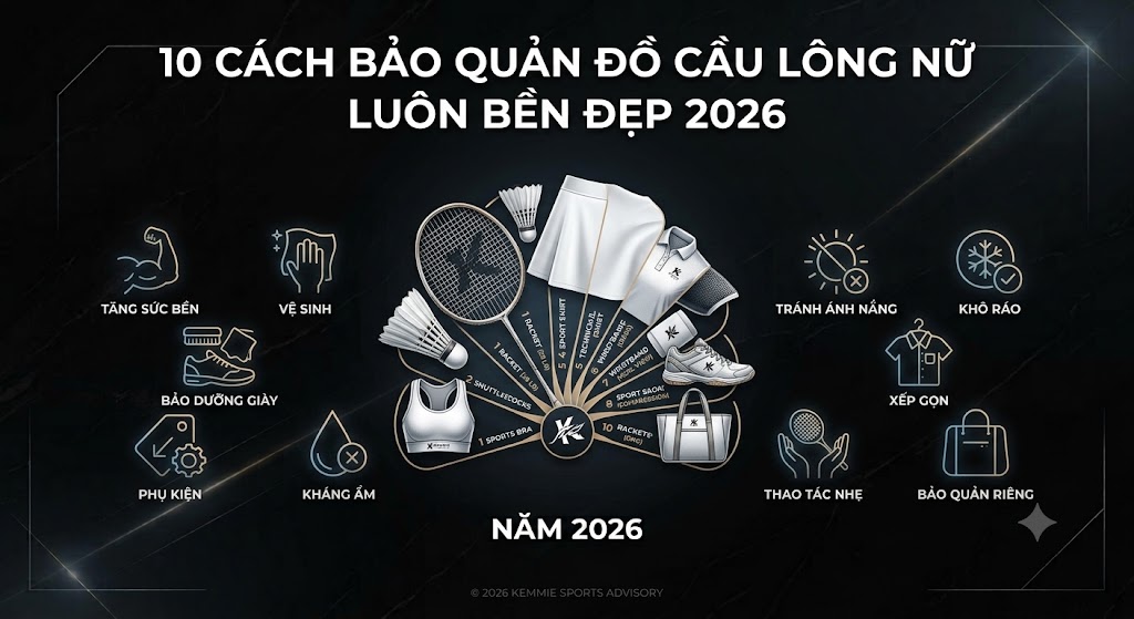 10 Cách Bảo Quản Đồ Cầu Lông Nữ Luôn Bền Đẹp 2026